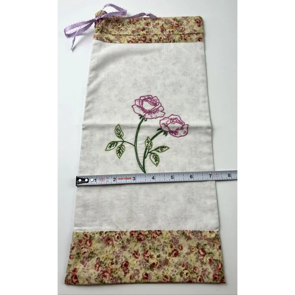 Needle Point - Flower Designs Gift/Goodie Bags Lot of 2